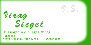 virag siegel business card